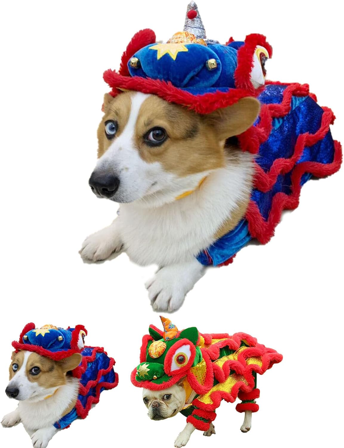 Ordaba Lion Dance Dog Costume, Chinese Dragon Dog Costume