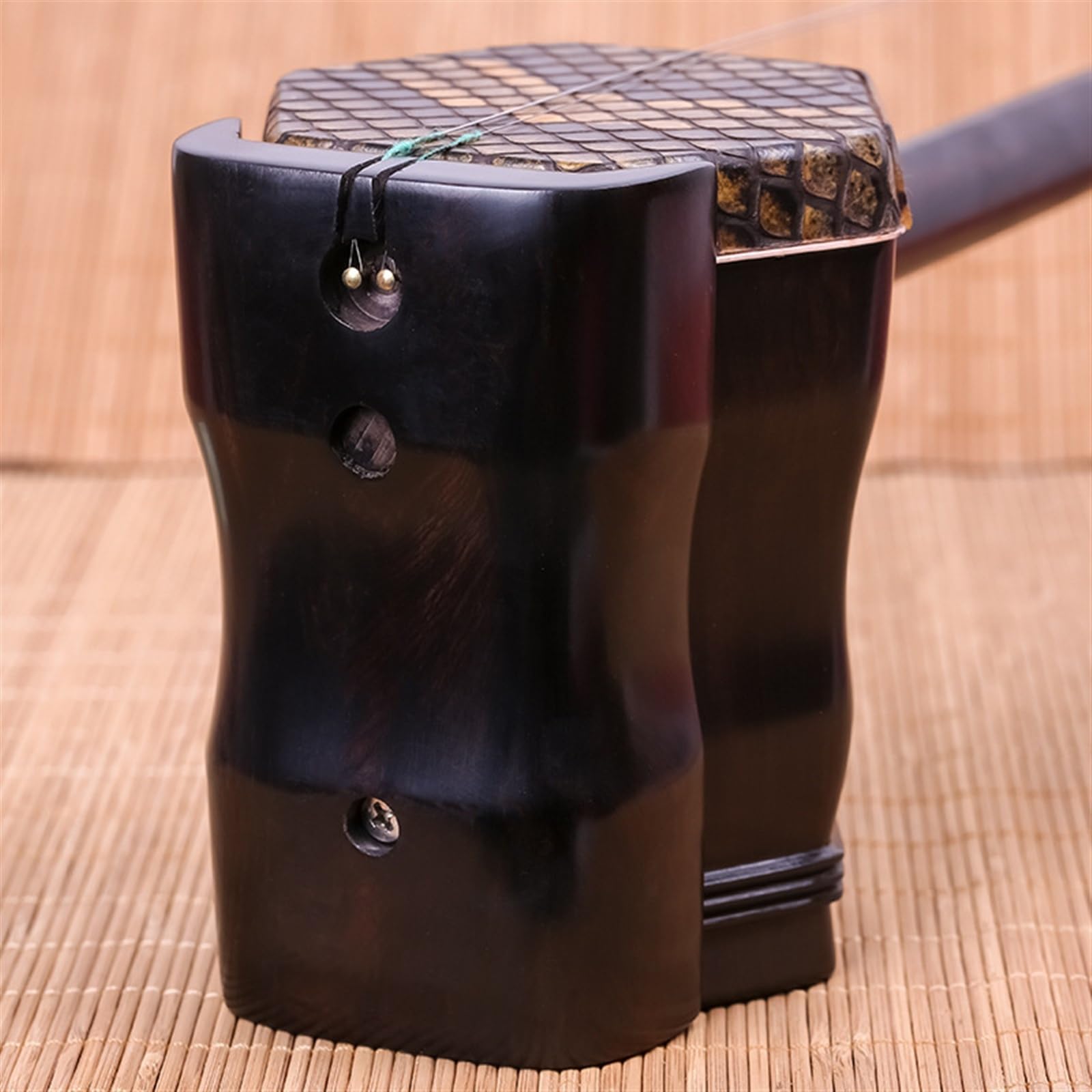 Erhu Hexagonal En Bois De Santal Noir, Instrument Traditionnel Chinois À 2 Cordes Avec Ensemble Complet D'accessoires Professionnel Erhu