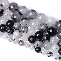Vista 47 de 45 piezas de cuentas de jade birmano de piedra natural de 5⁄16 pulgadas (8 mm) para hacer joyería, pulseras de cristal de bricolaje