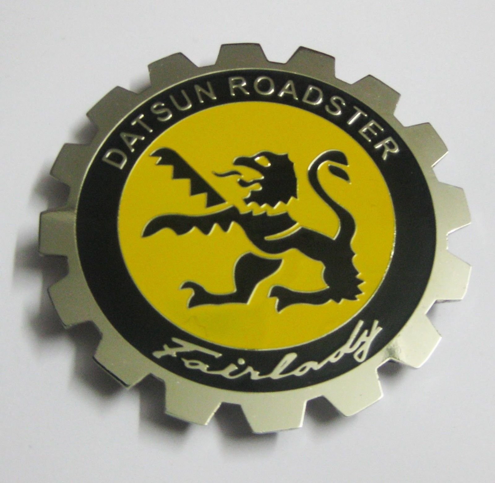 Datsun Roadster Fairlady Car Grill Badge Embelm Logos Metal Enamled