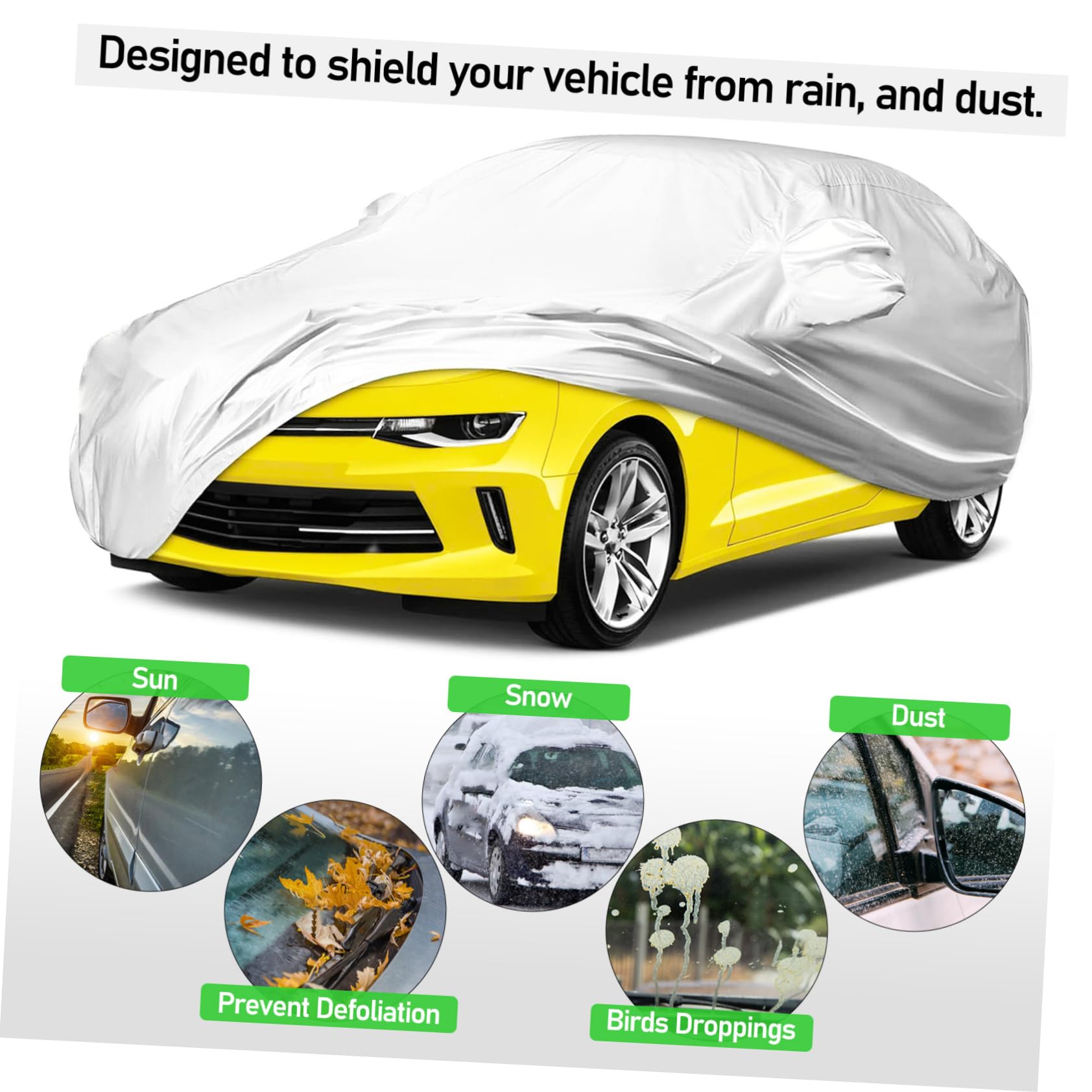PAMINGONO 170t All Weather Car Cover for Suvs XL Lightweight Protection Rain Snow Uv Defense Indoor Outdoor Use — view 9