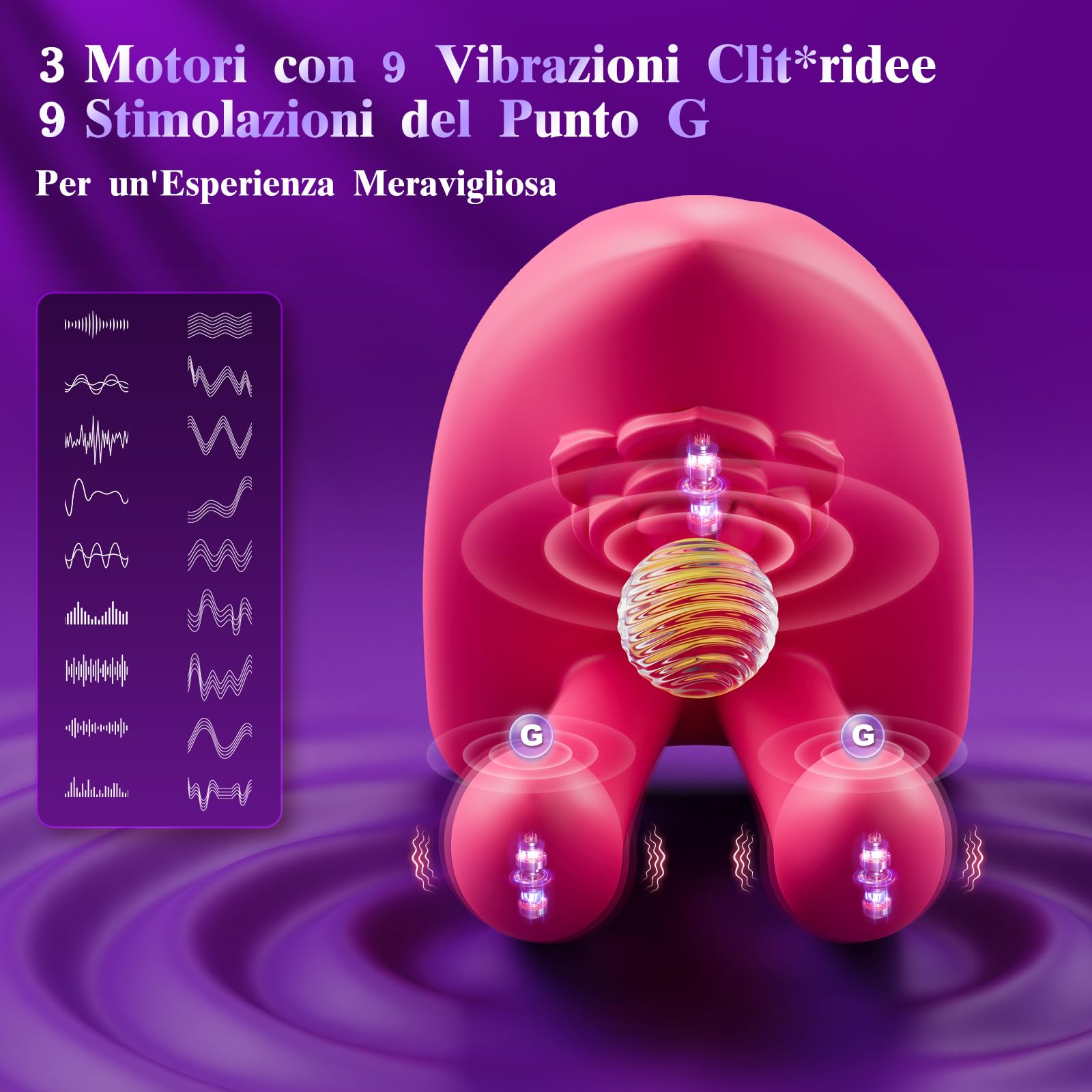 Vibratore per Donna Sex Toys Coppia,Vibratore per Donna professionale con APP Telecomando con 9 Modalità di Vibrazione, Vibratori Rabbit Vibratore Clitoride per Giocattolo Intimo per Coppie & Solo Uso