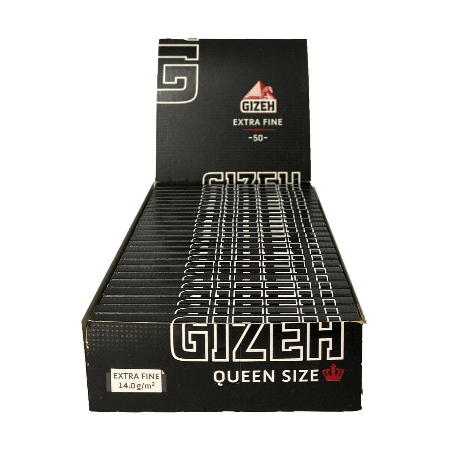 GIZEH BLACK Queen Size Slim Papers 14gsm - 25 Booklets of 50 Sheets | Fine papers for self-turning with natural rubber coating and slow burning - pack with magnetic closure-picture-18