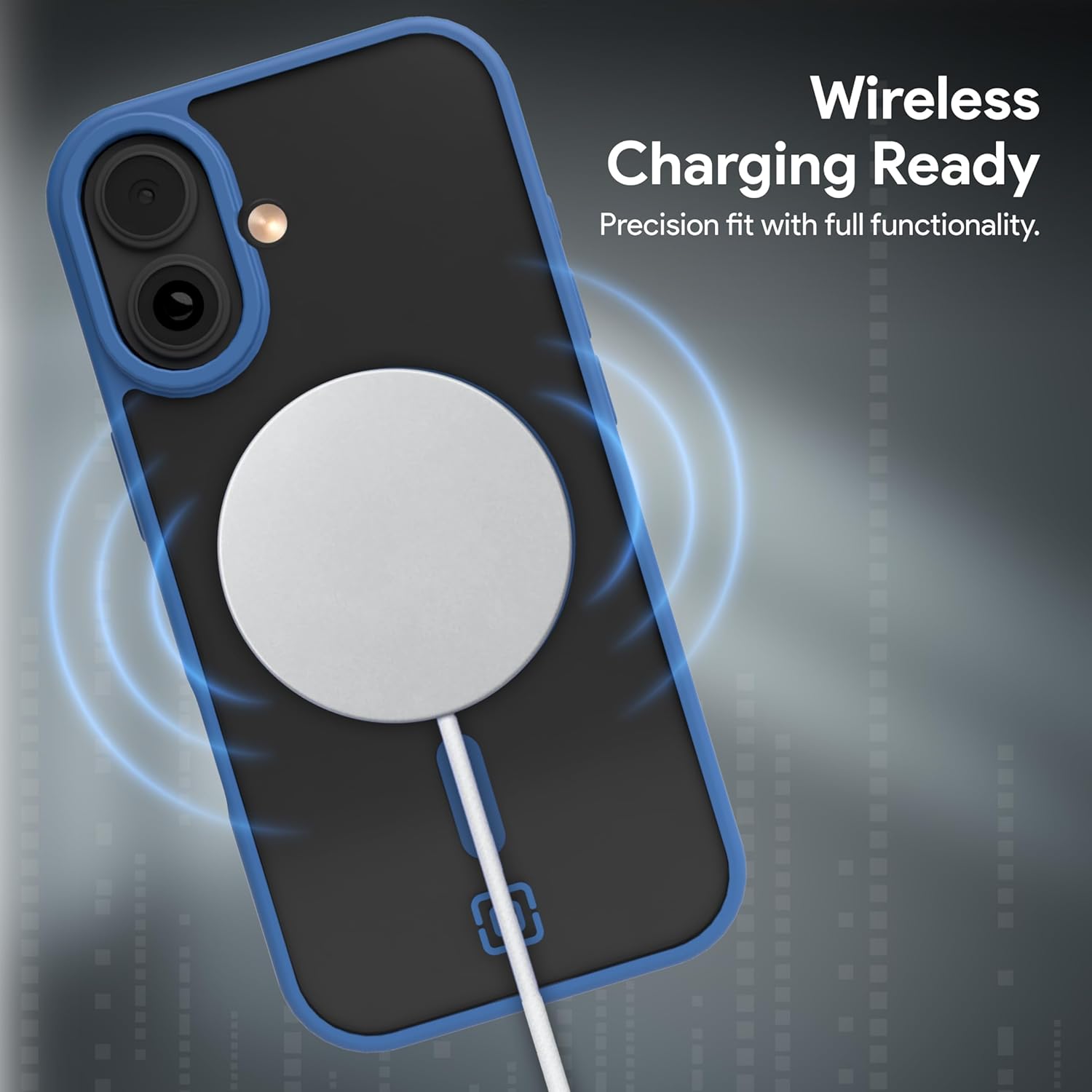 Incipio - Velocity iPhone 17, Magsafe Compatible Phone Case, 10ft-12ft Drop Tested, Ultra Durable & Shock Absorbing, Scratch Resistant & Slim Profile (Navy/Clear)