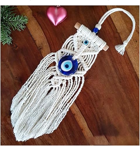 Miniatura 2 de Decoraciones de pared hechas a mano contra el mal de ojo, decoración bohemia para colgar en la pared, macramé tejido para colgar en la pared,