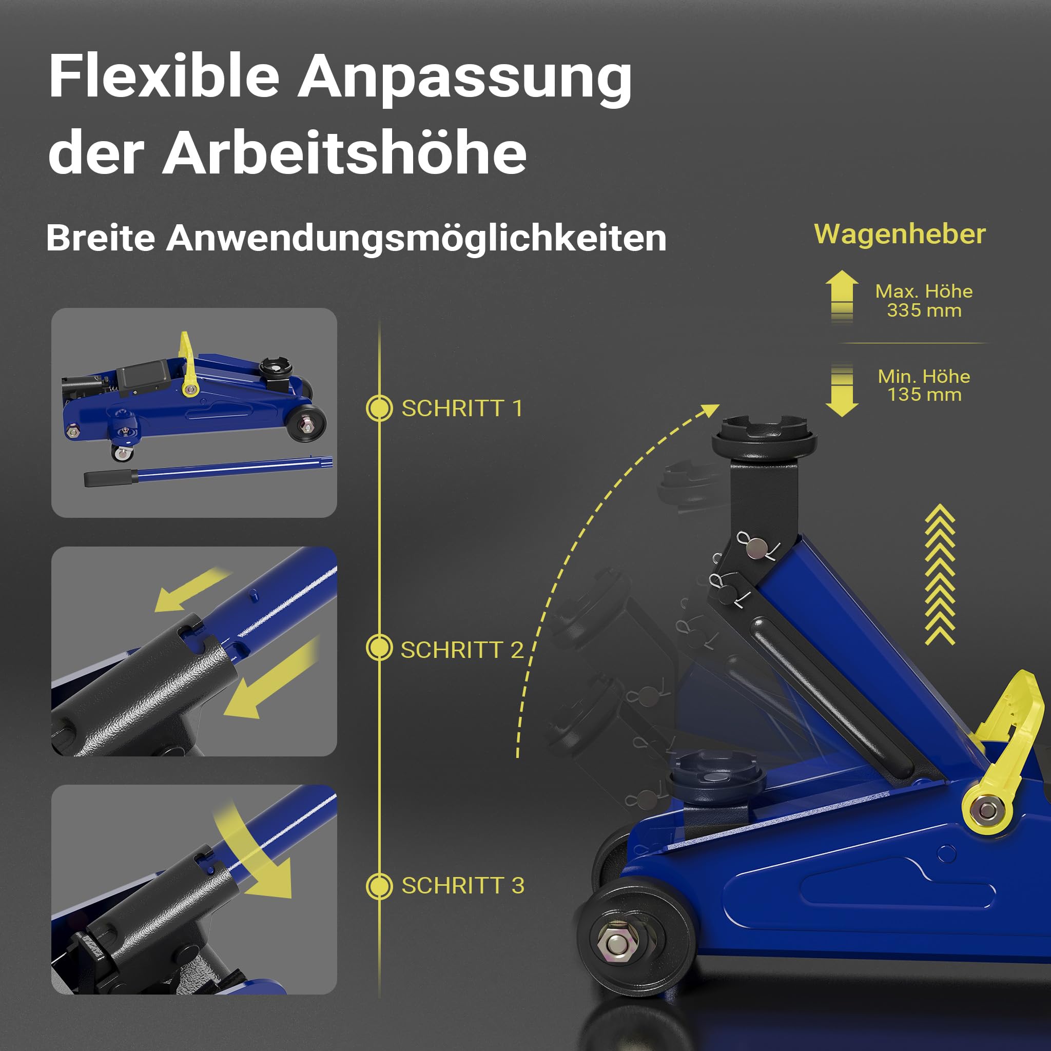 Wiltec Wagenheber Wohnmobil Bis1360kg Nivellierer 14"-15" Ausgleichskeil