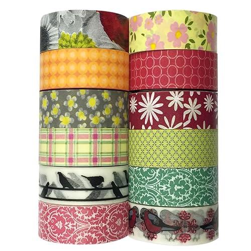 Vista 6 de allydrew Washi Tapes ADSET09 - Cintas de enmascarar decorativas, juego de 12