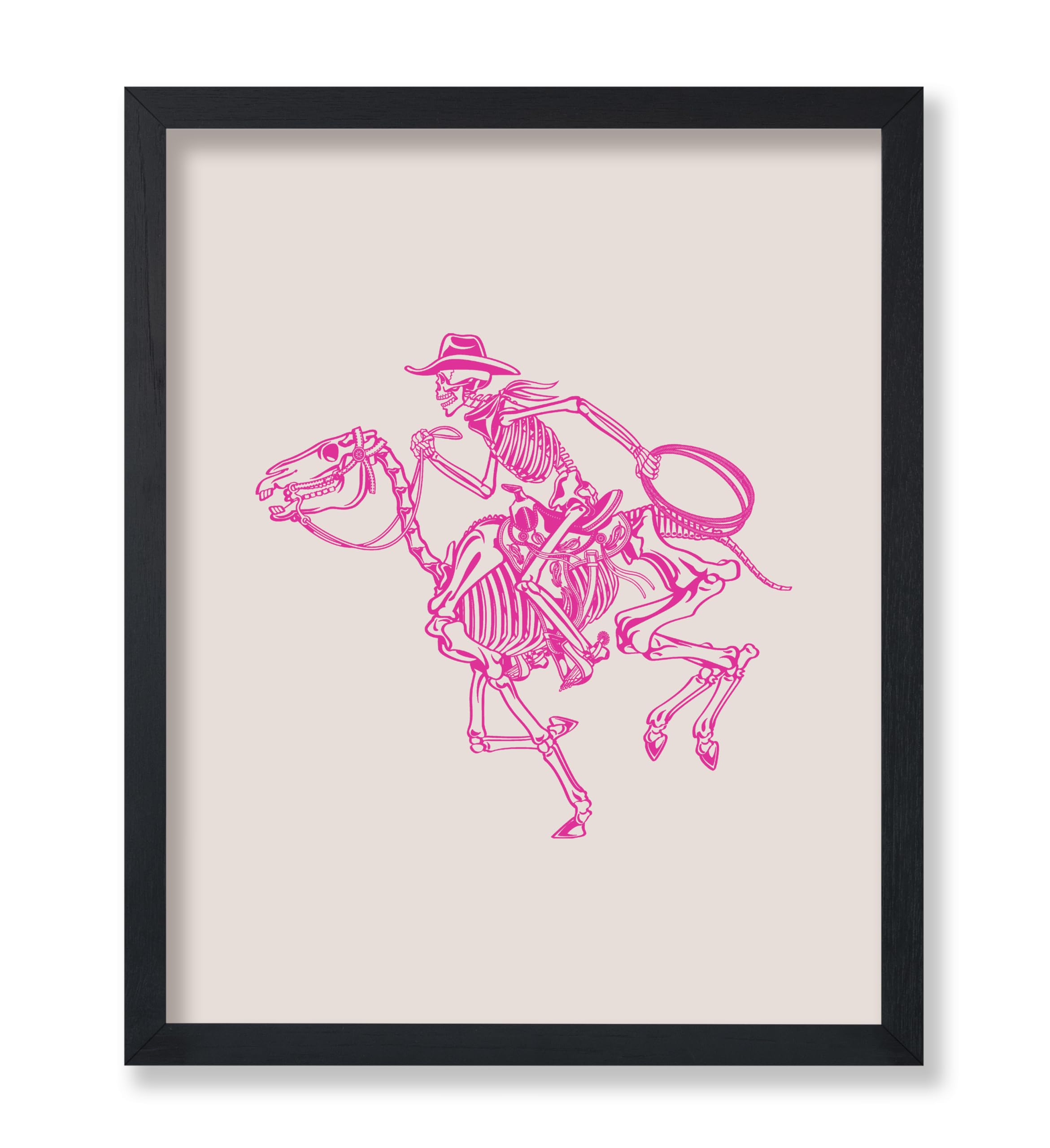 Poster Master Disco Cowgirl Poster - Retro Pink Cowgirl Print - Western Art - Howdy Design - Wild West Print - Trendy Design - Gift for Men & Women -
