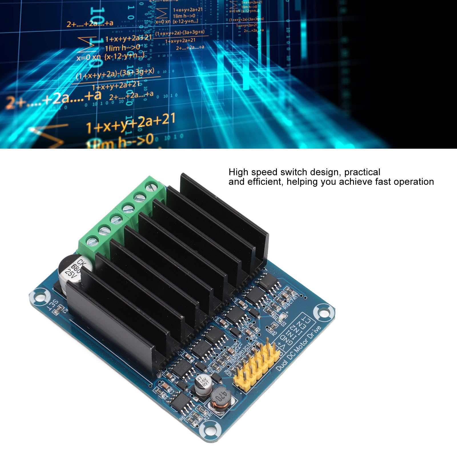 Módulo del conductor del motor 0 30a Puente H de doble canal H, Control de velocidad PWM reversible DCC de motor DC, DC5 12V, control de motor eficiente para varias aplicaciones