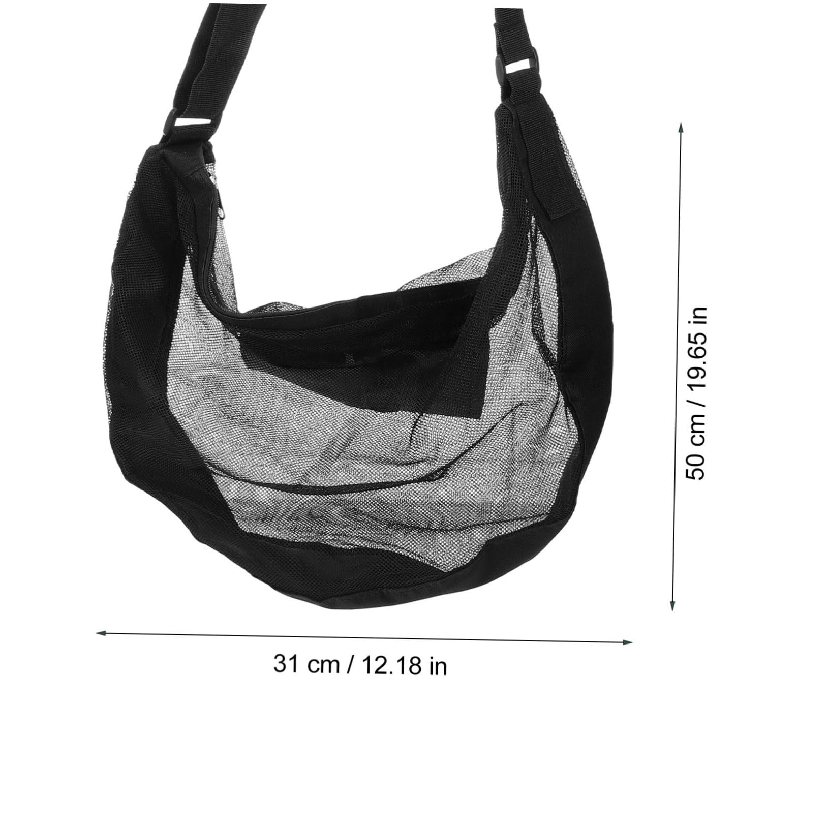 balacoo Versatile Sports Ball Bag Large Capacity Mesh Basketball Volleyball Football Storage Zippered Sling Bag Size Fits