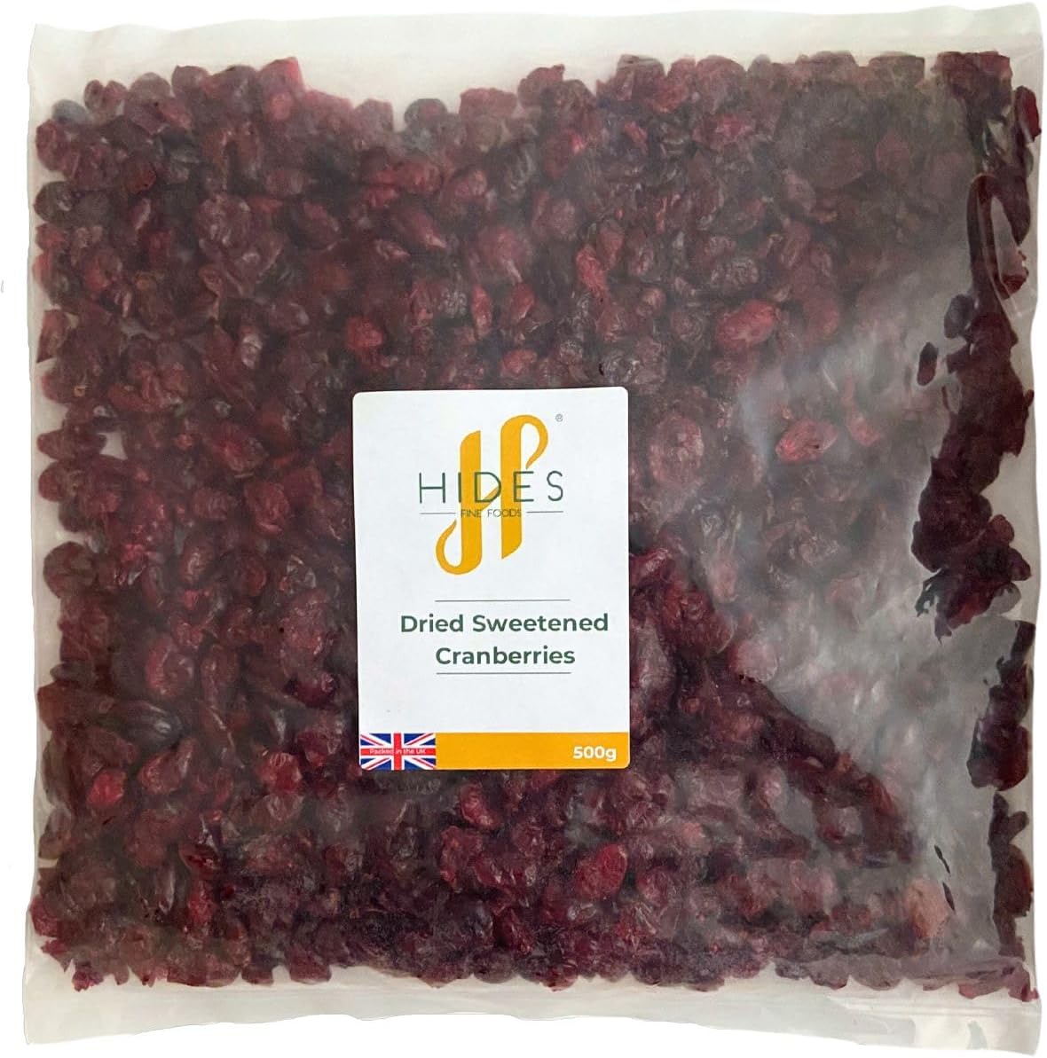 Dried Sweetened Cranberries 500g - Suitable for Vegetarians - Baking - Granola - Breakfast - Muffins - Snacking - Desserts - A Good Source of Fibre.