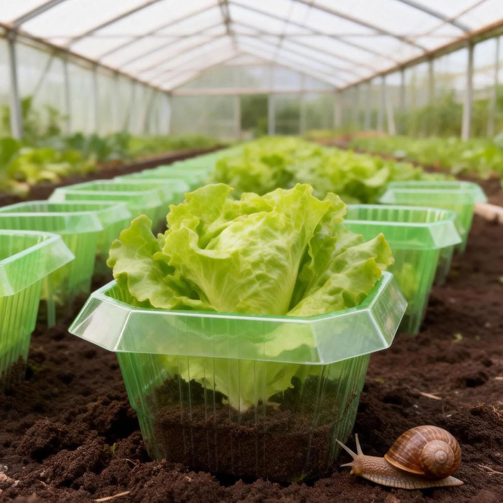 Generisch Anello di protezione per lumache, 20 pezzi, riutilizzabile, per il giardino, per la protezione di insalate e piantine durante la semina, la crescita e la crescita
