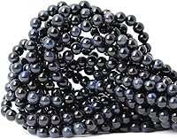 Vista 19 de 60 cuentas redondas sueltas de piedra dálmata natural de 0.236 pulgadas (0.236 in) para hacer joyas, hallazgos de bricolaje, 1 hebra de 15 pulgadas