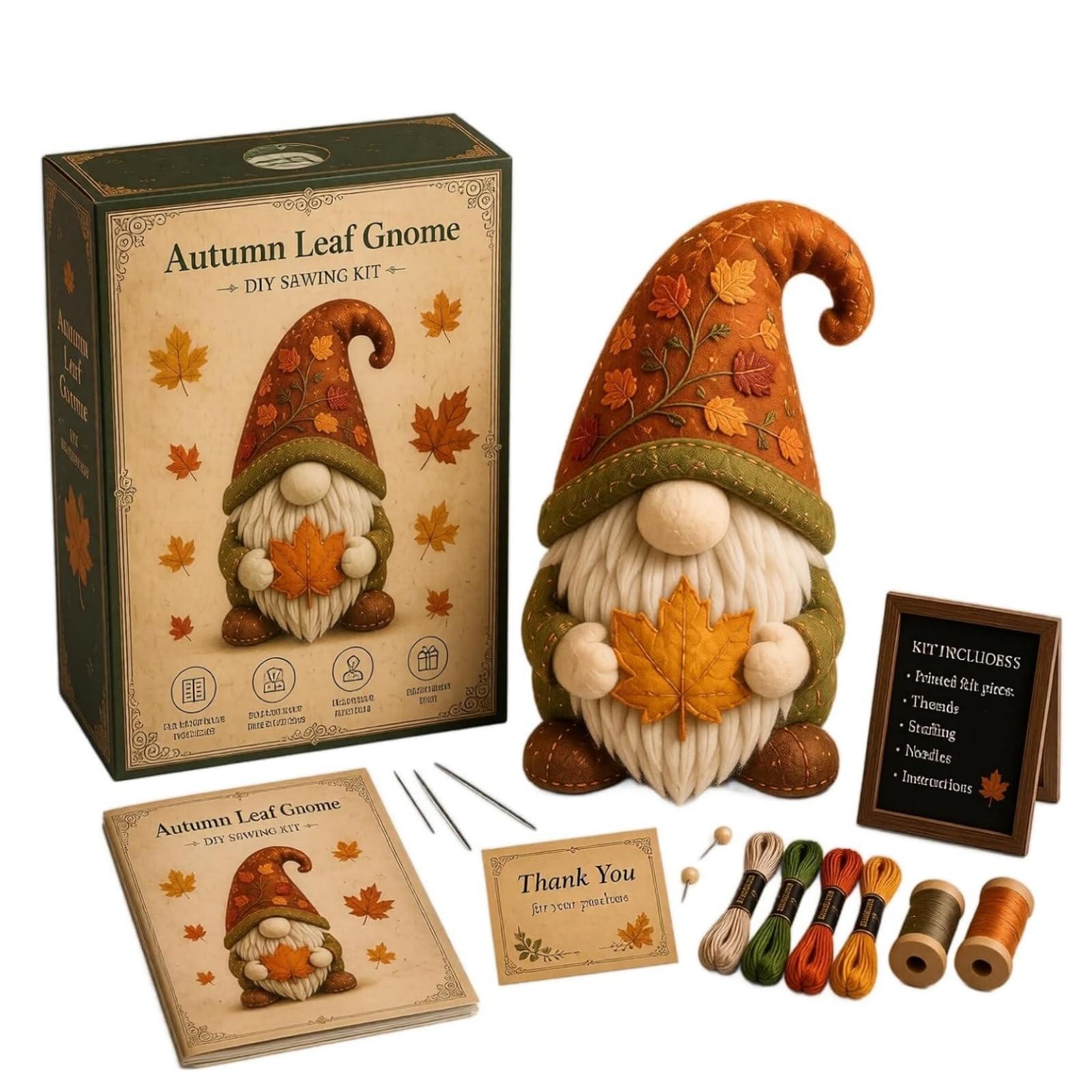 APOMNG DIY Patchwork Animal Kit Pre-Cut Felt Sewing Craft 3D Stuffed Plush Project for Adults Beginners Creative Home Decor and Handmade Gift Idea,4XL