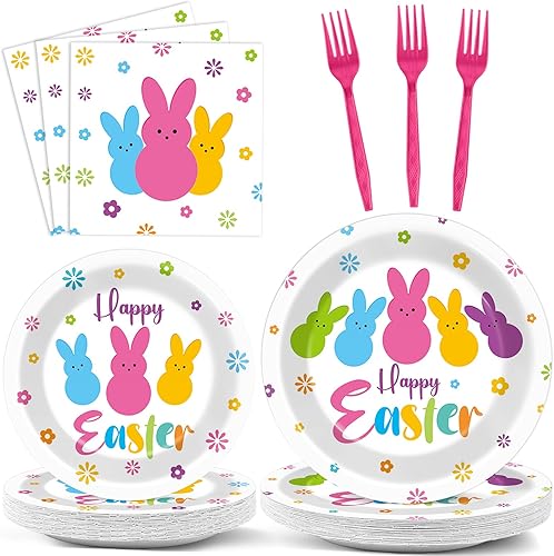 Vista 14 de gisgfim 96 Pcs Thanksgiving Fall Plates and Napkins Party Supplies Autumn Leaves Tableware Set Thanksgiving Pumpkin Maple Party Decorations Favors