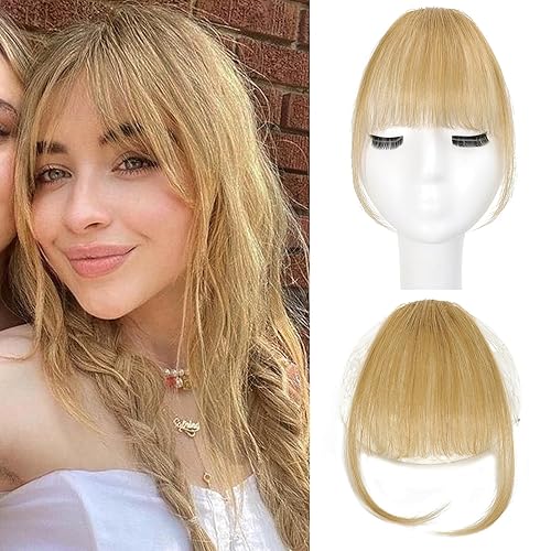 Miniatura 1 de Flequillo con clip, extensiones de cabello humano 100 % real, flequillo falso con fleco y sienes, cortina plana y ordenada, extensiones de aire para