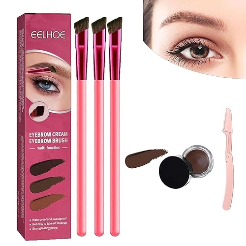 Home Kit de cuidado de cejas laminado 4d, pluma de cejas Anjoize, cepillo de cejas Eelhoe, pluma de cejas microblade de 4 puntas Anjoize, kit de