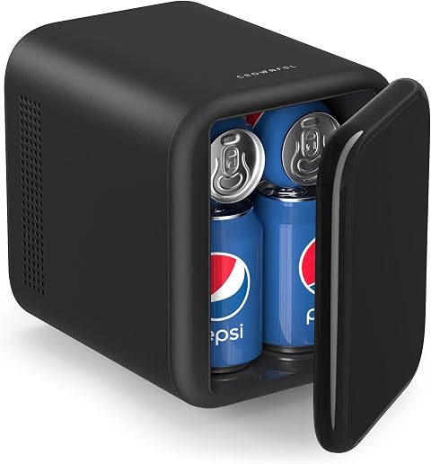 CROWNFUL CF-MF01 0.1 cu ft Compact Fridge Black