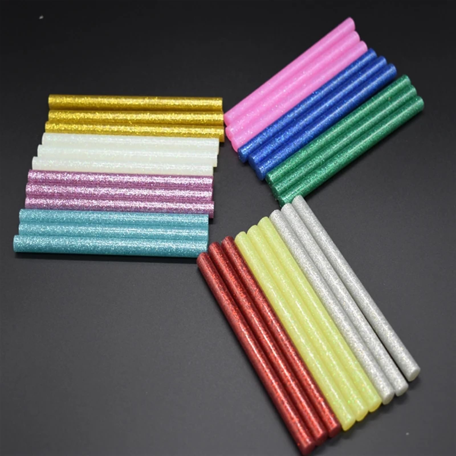 Bâtons de Colle Chaude Lot de 20 bâtons de Colle thermofusible colorés de 7 mm x 100 mm for réparation d'album de téléphone Artisanal, Accessoires(Yellow)