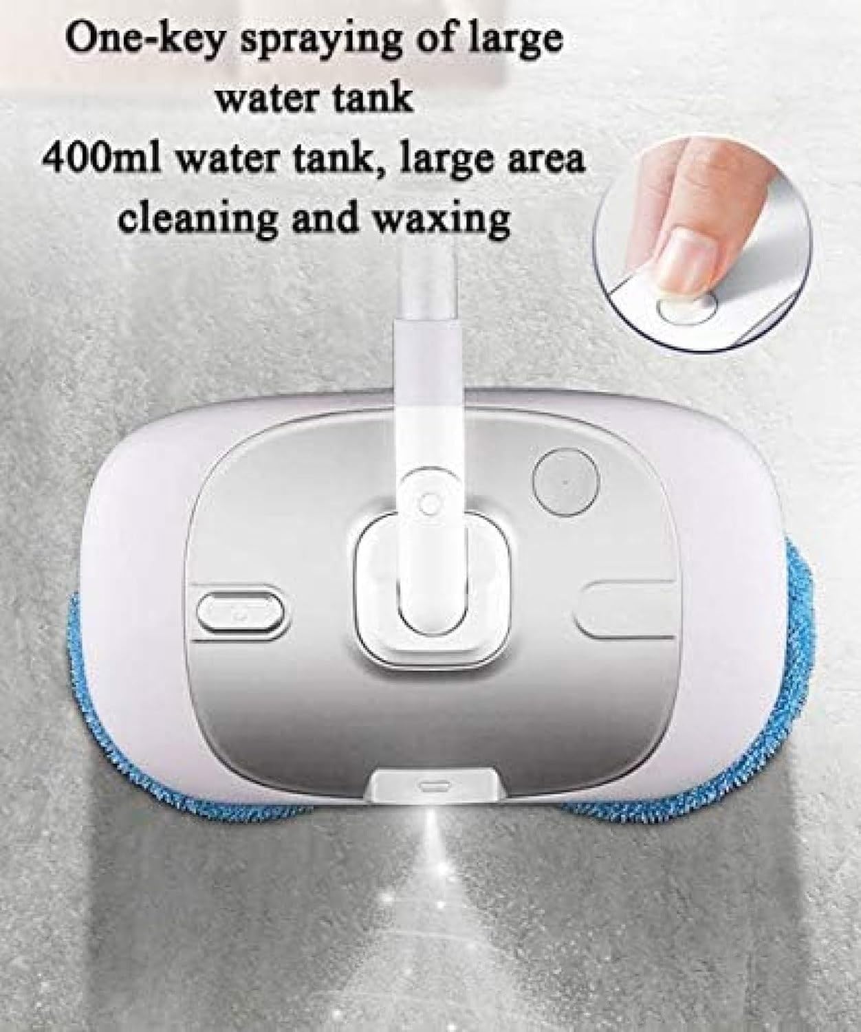 Laveuse de sol sans fil à brosse rotative 2 en 1 avec vaporisateur, pour