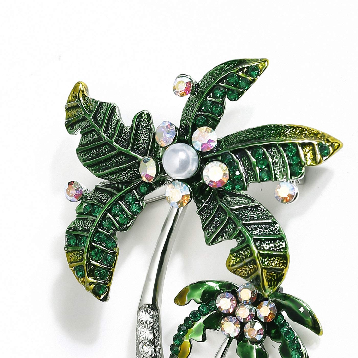 Palmen Brosche Pin Broschen Damen Schöne Strass Pins Broschen