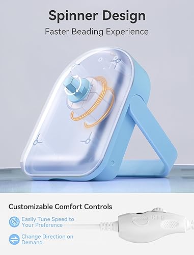Miniatura 5 de Spinner eléctrico de cuentas para hacer joyas, giro de cuentas de arcilla rotación hacia adelanteinversa, velocidad ajustablerápida con 2 agujas de