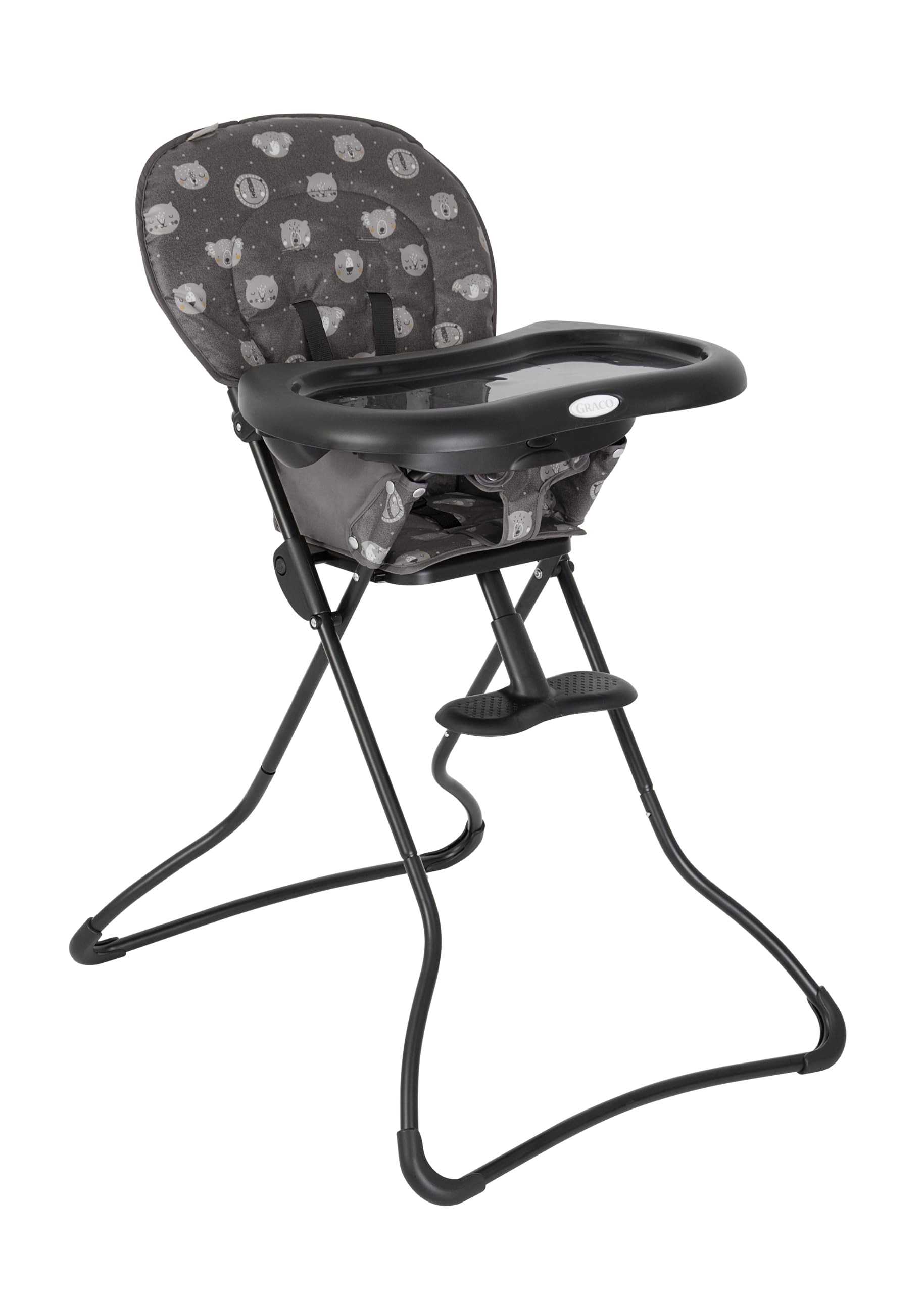 Graco - Snack N' Stow Seggiolone pappa - leggero, pieghevole e compatto, da circa 6 mesi a 3 anni (max. 15 kg), fantasia Sleepy Head