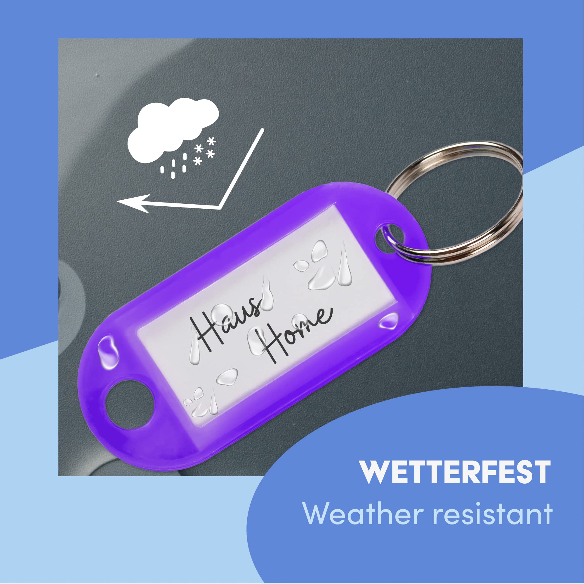 20 Portachiavi In Plastica - Etichette Colorate Per Organizzazione Chiavi, Viaggi E Animali Domestici - Foto 13