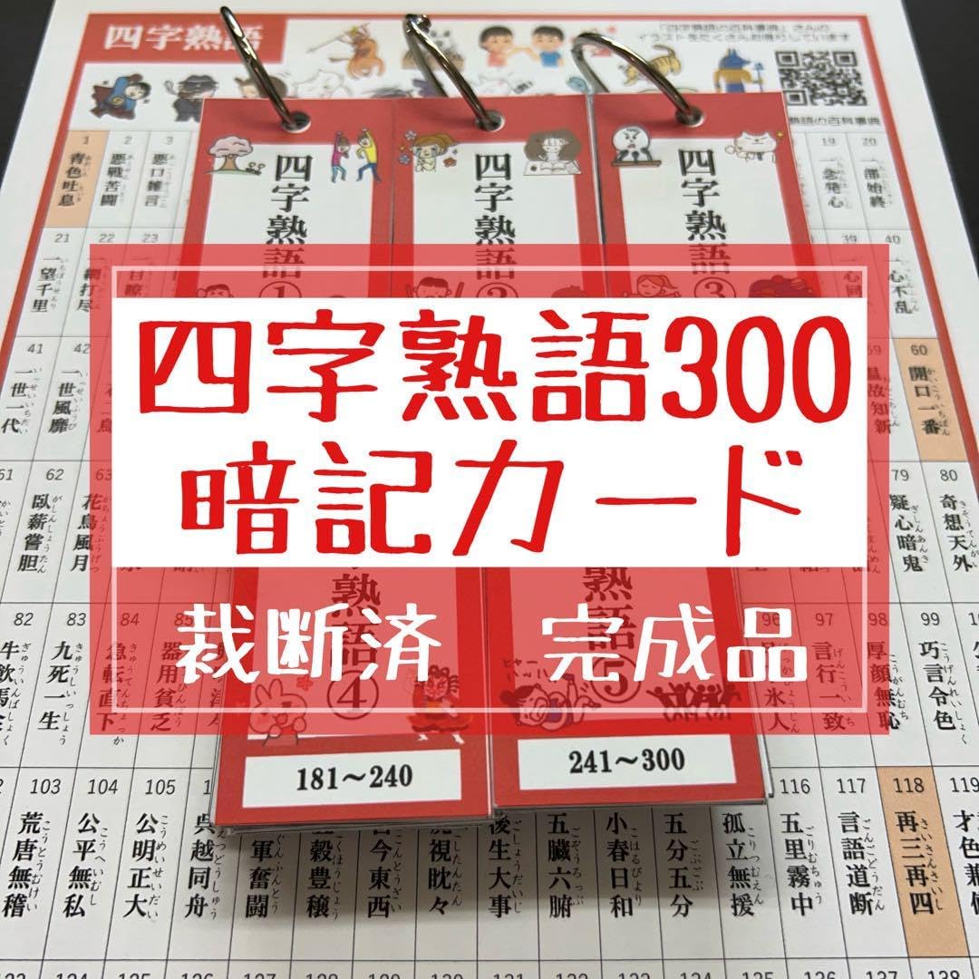 069 文房具・オフィス用品 極める国語② 四字熟語 暗記カード 言葉ナビ