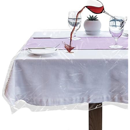 Amazon.com: Benson Mills Heavy Duty Clear Plastic Tablecloth Protector ...