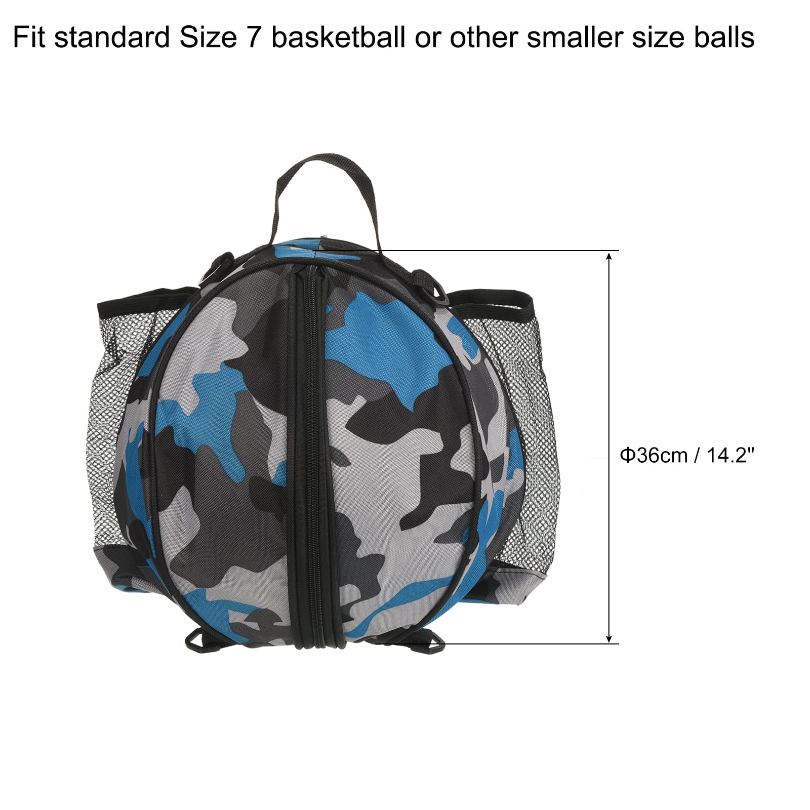 PATIKIL Size 7 29.5" Basketball Bag, Sports Backpack Waterproof Ball Bag Carrier Holder with 2 Adjustable Shoulder Straps - Image 2