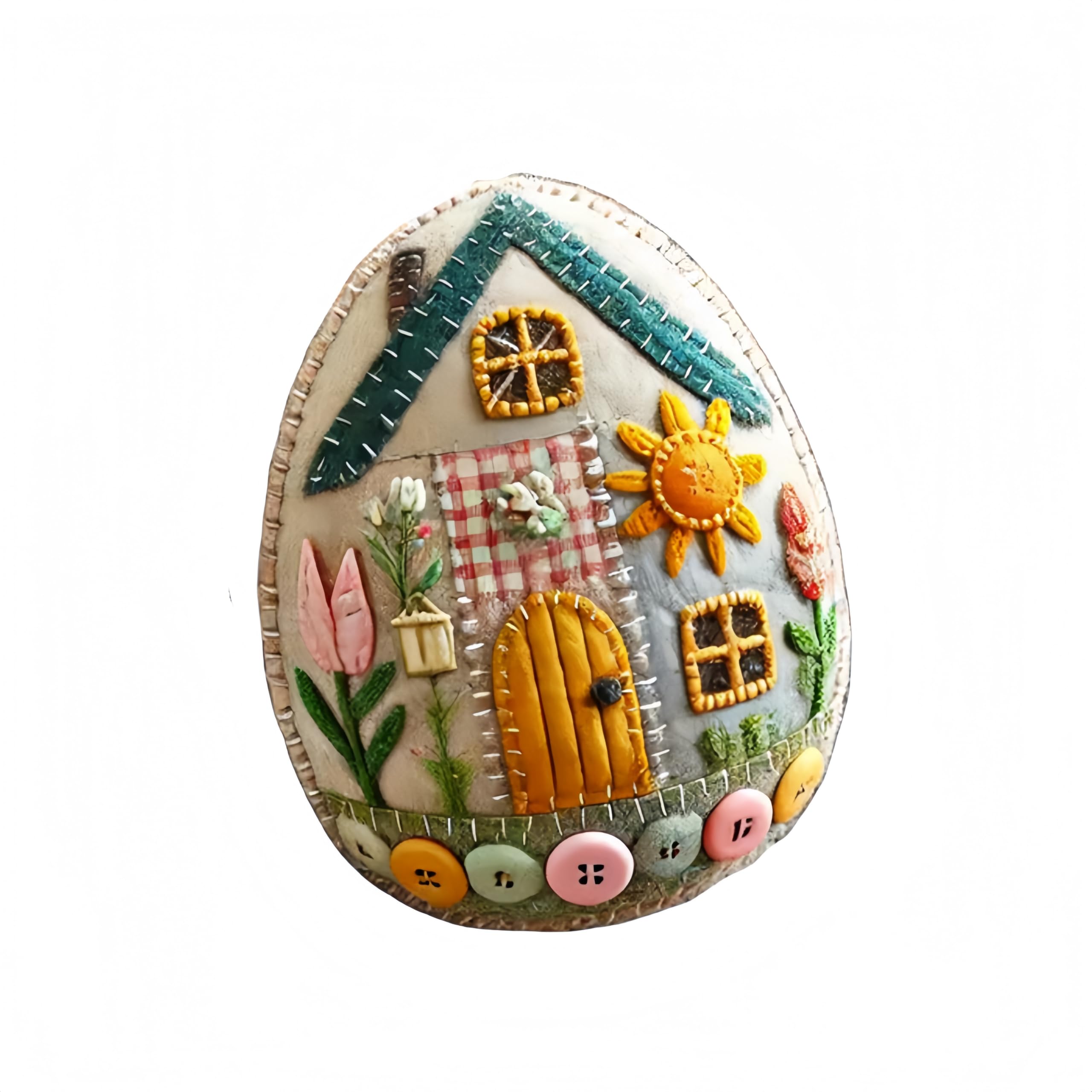 Maison à œufs en feutre cadeau DIY de Pâques enfants - 5