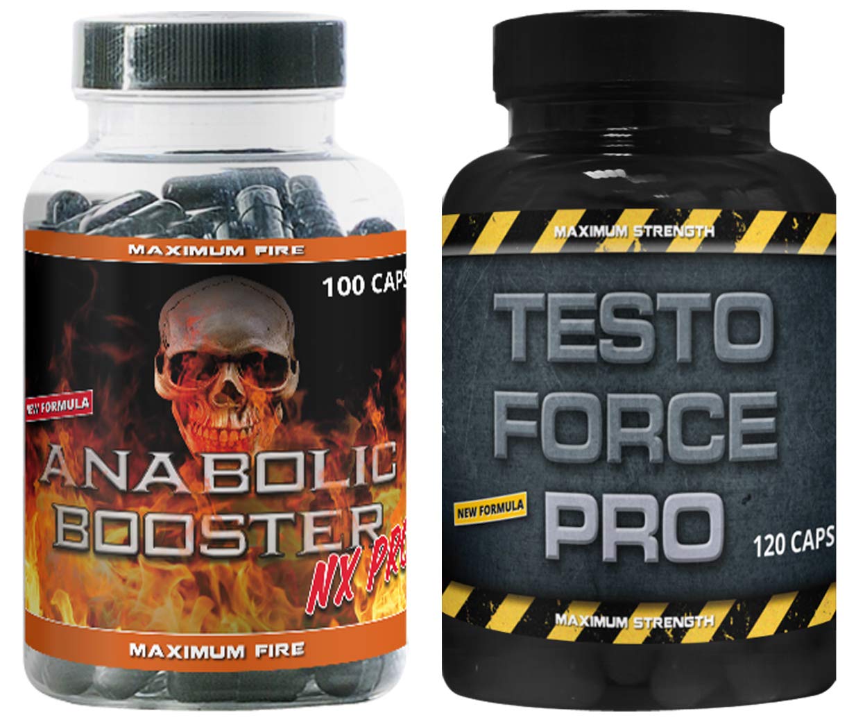 Anabolic Pre Workout Booster Nx Pro und Testo Force Booster by VargPower 220 Power Kapseln