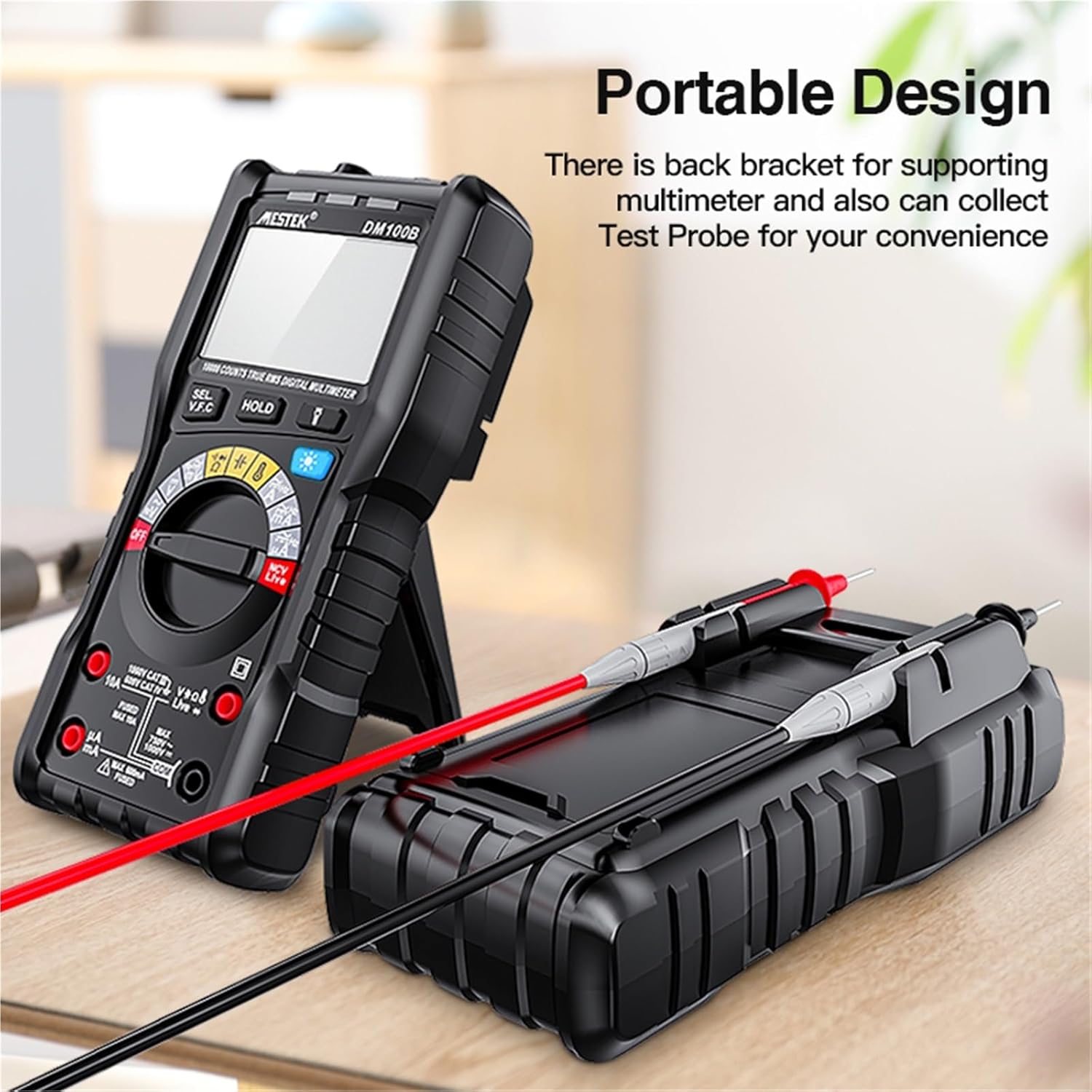 DM100B Smart Digital Multimeter DC AC Voltmeter Tester Capacitance NCV Ohm Hz Tester Multimeter