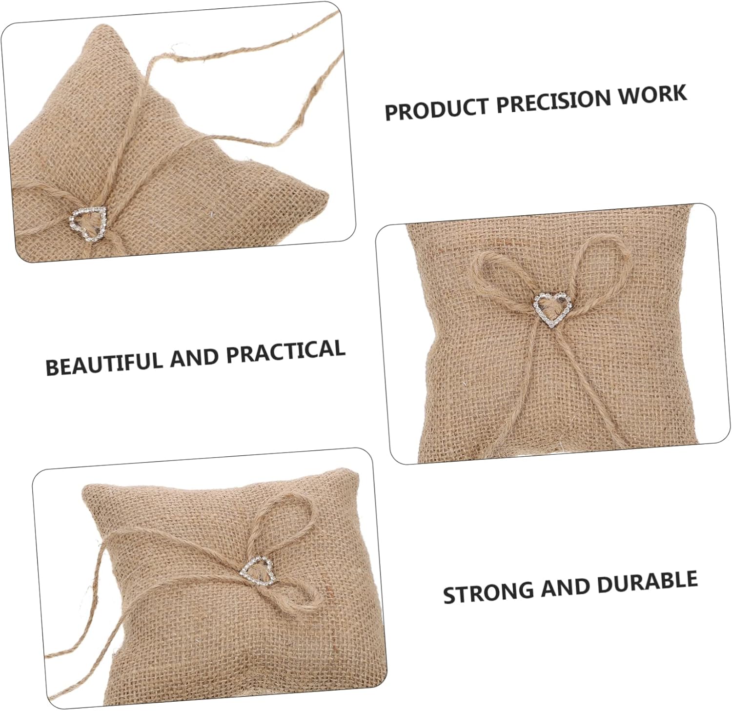 Cabilock 5pcs Romantic Bridal Pillow Vintage Bows Holder Soft Wedding Cushion for Ceremony Elegant Design for Wedding Decoration and