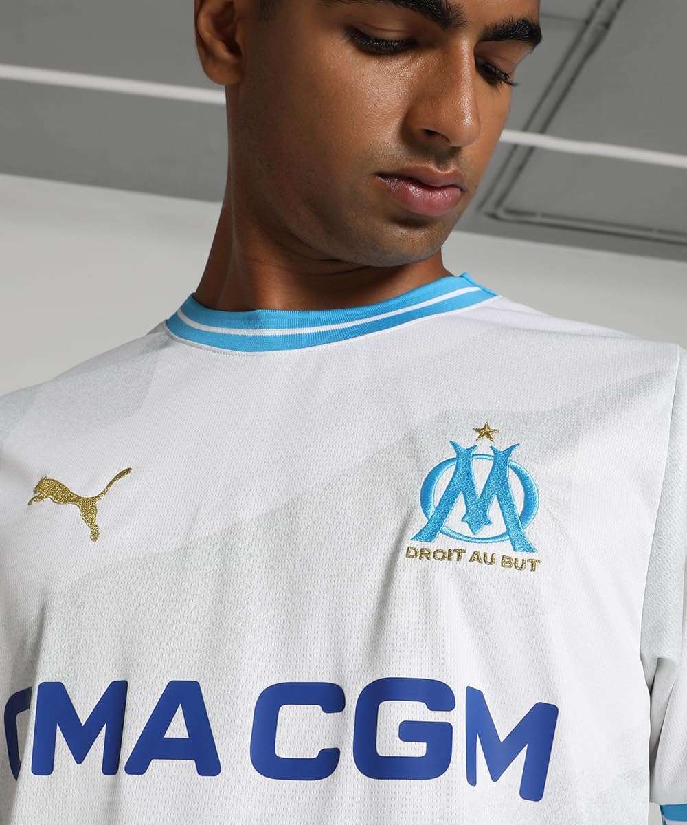 PUMA 2023-2024 Marseille Home Football Soccer T-Shirt Jersey