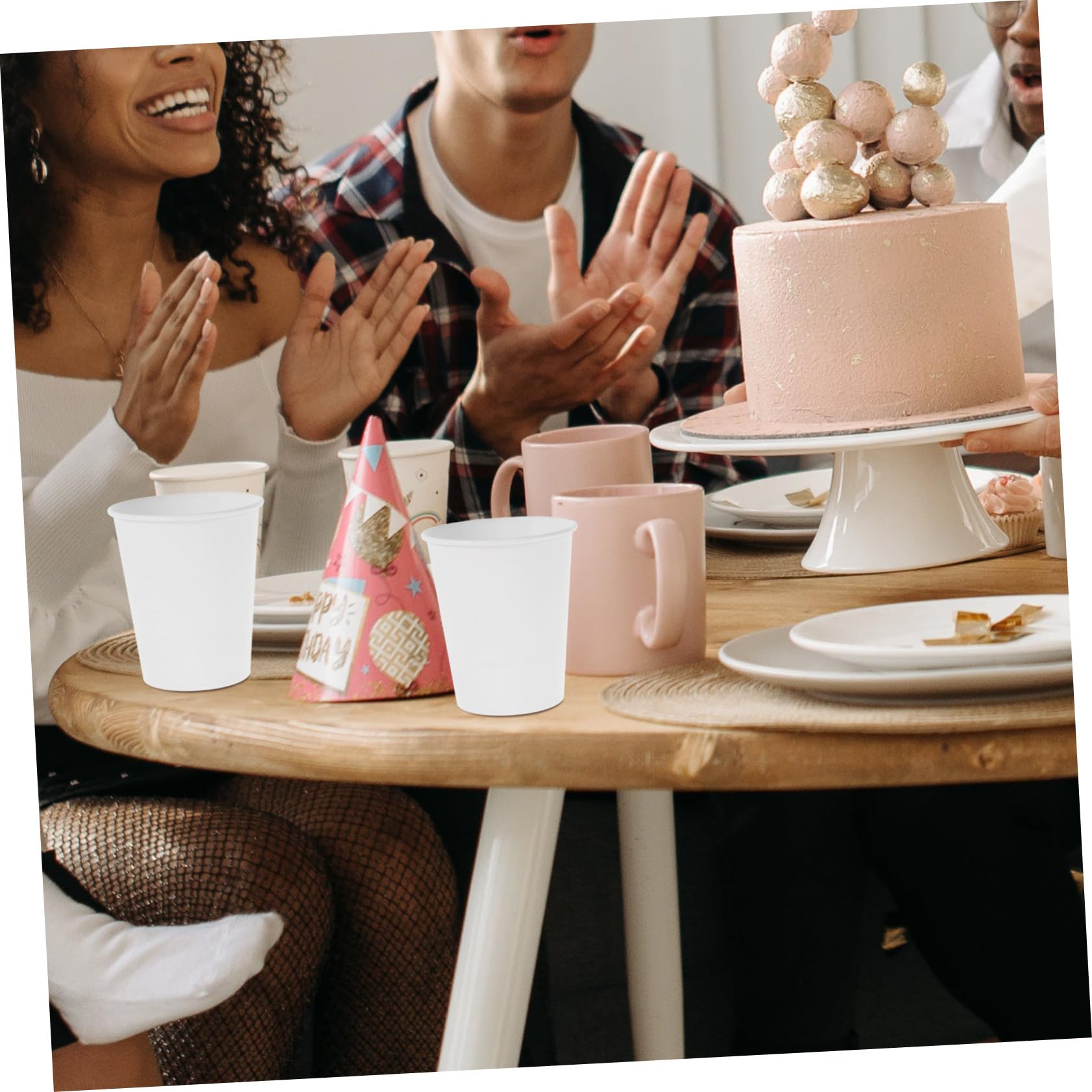 100 Pièces Gobelets Papier Épais pour Boissons Chaudes et Froides Multi-usages Résistants et pour Café Espresso et Dégustation Usage Professionnel et Domestique