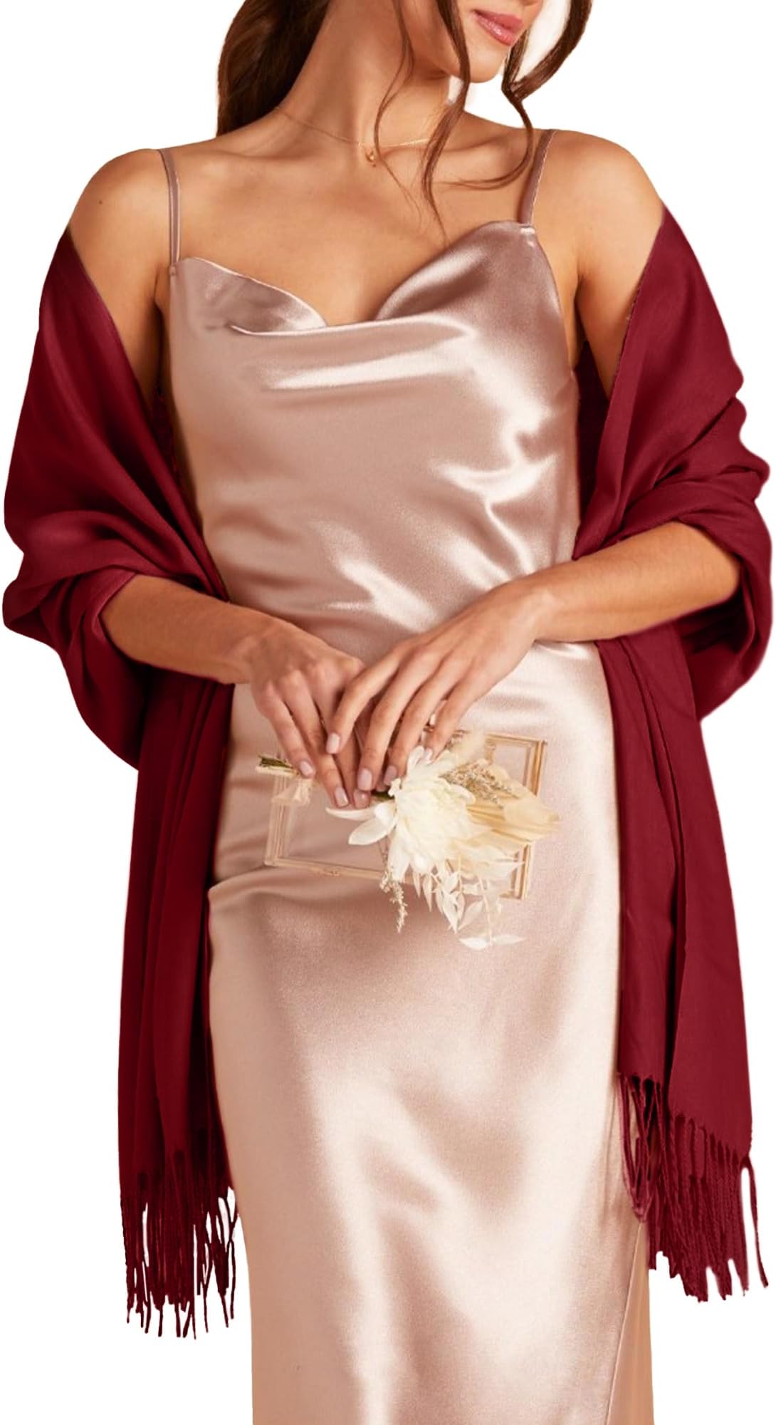 Pashmina Shawls and Wraps for Evening Dress Women's Scarf Wedding Bride Bridesmaid Gifts Winter Scarves