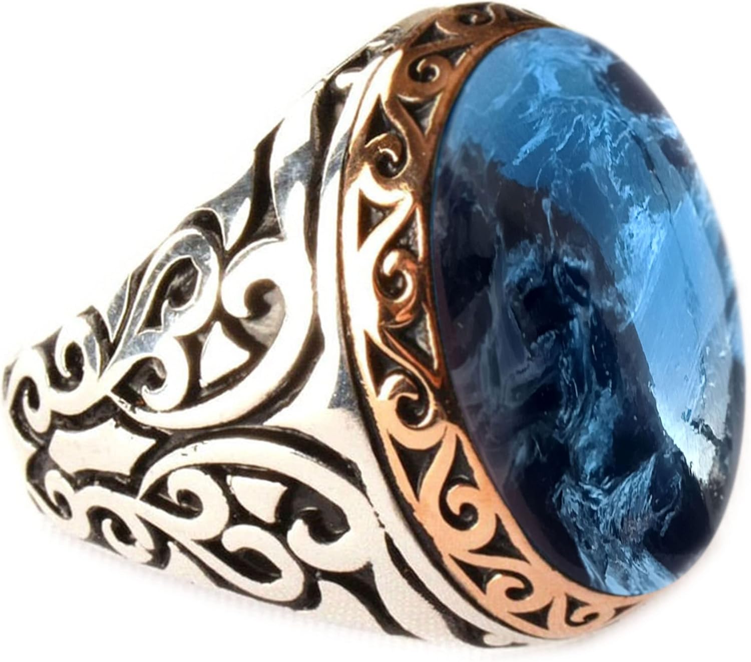 Natural Pietersite, Pietersite Ring, 925 Sterling Silver, Husband Gift Ring, Arabic Islamic Ring, Statement Ring, Jewelry, Mens Gemstone Ring, Pietersite Jewelry, Christmas Gift Mens Ring