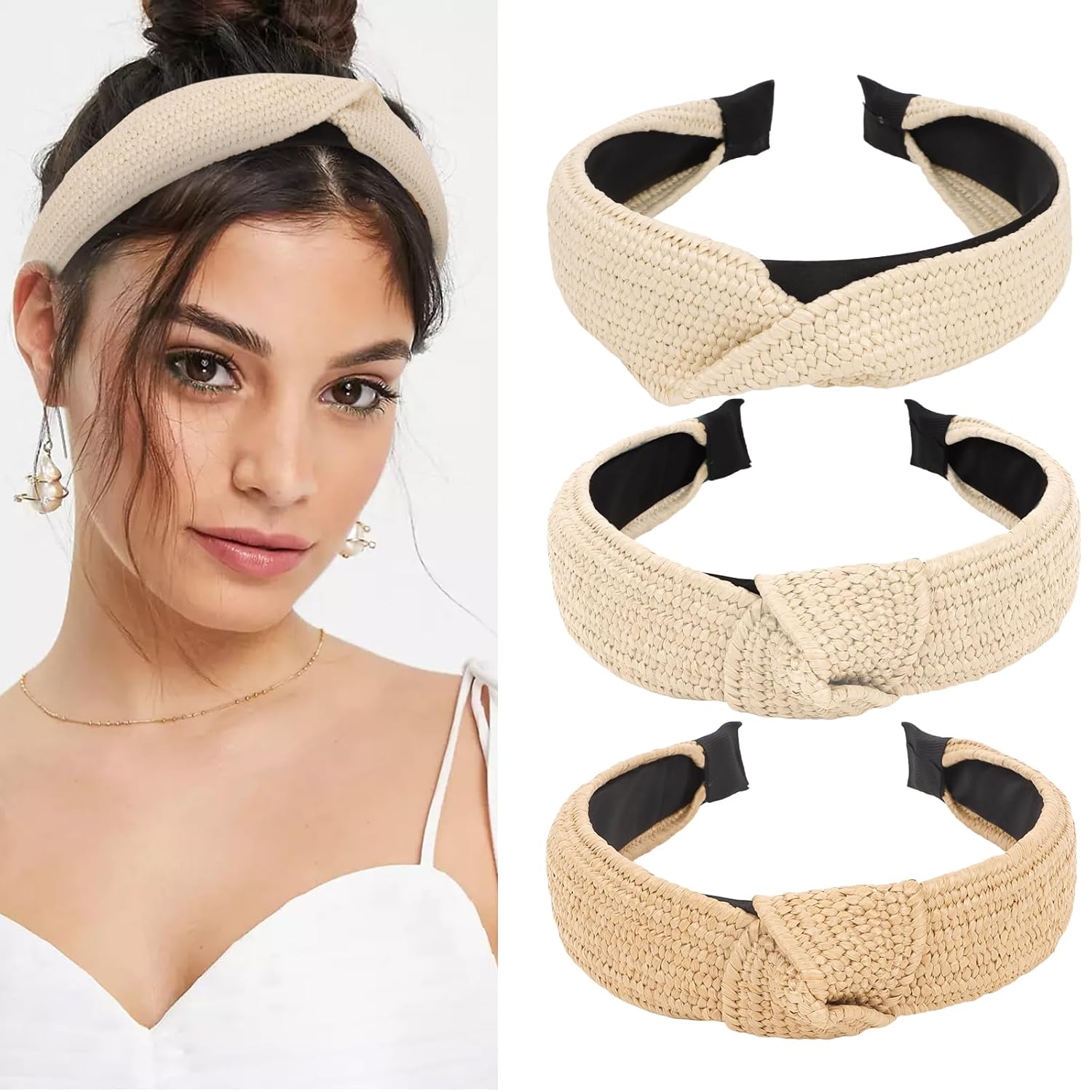 YISSION 3Pcs Knotted Headbands