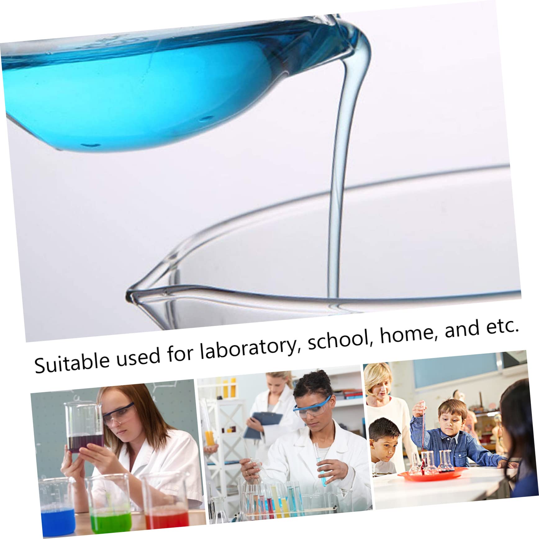 PartyKindom 2stücke Glas-evaporationstasse Mit Ausgießer Labor-evaporationstasse Runder Boden Für Flüssigkeitsverdampfung Für Schule Und Zuhause Hitzebeständig Große Oberfläche Zur