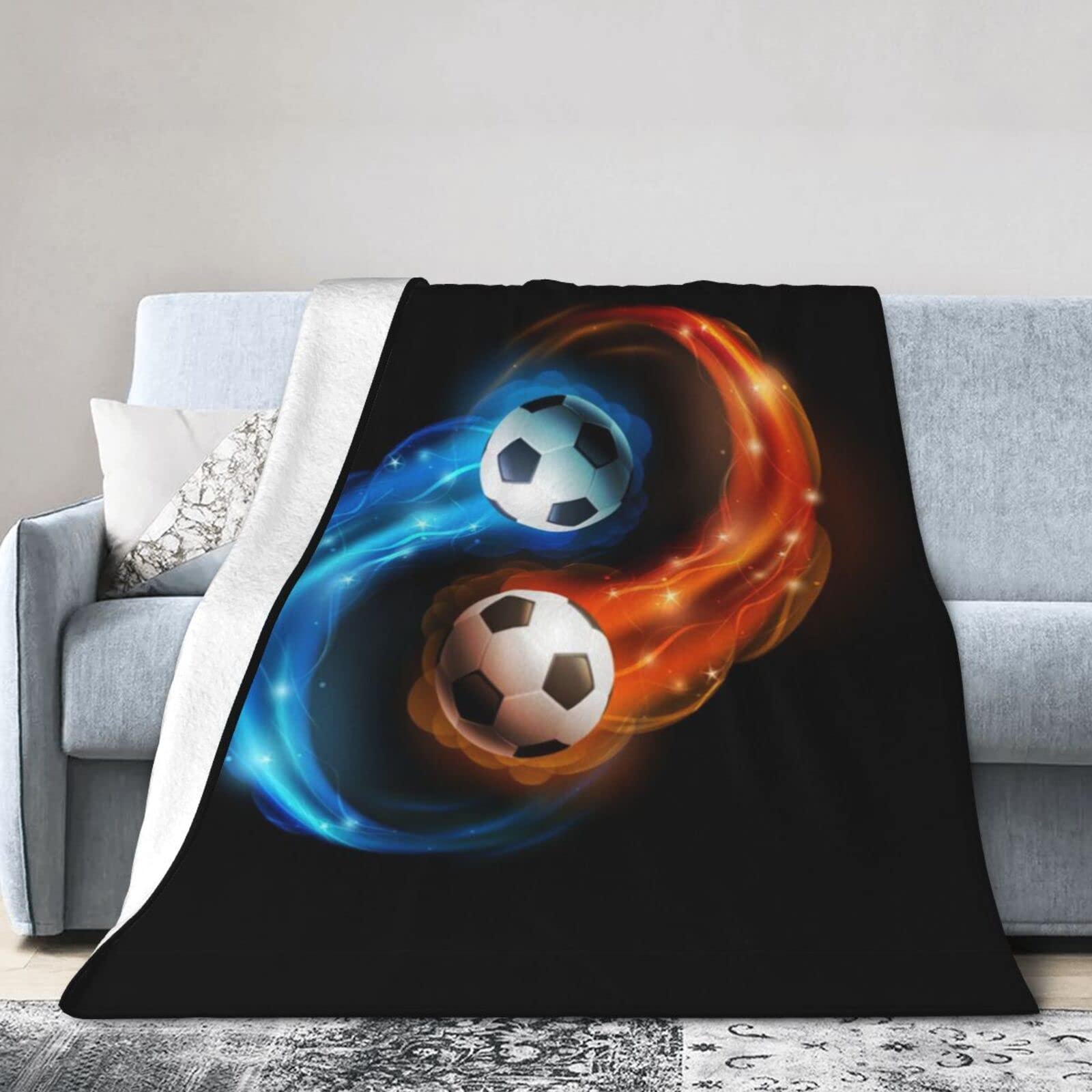 Fußball-Fleecedecke Mit 3D-Druck – Ultraweich & Vielseitig