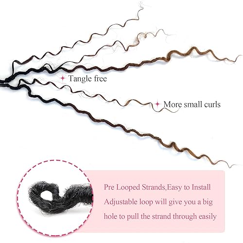 Miniatura 9 de Pelo de ganchillo suave de 18 pulgadas pelo sintético de ganchillo preenrollado pelo sintético suave y sintético 7 paquetes de trenzas de ganchillo