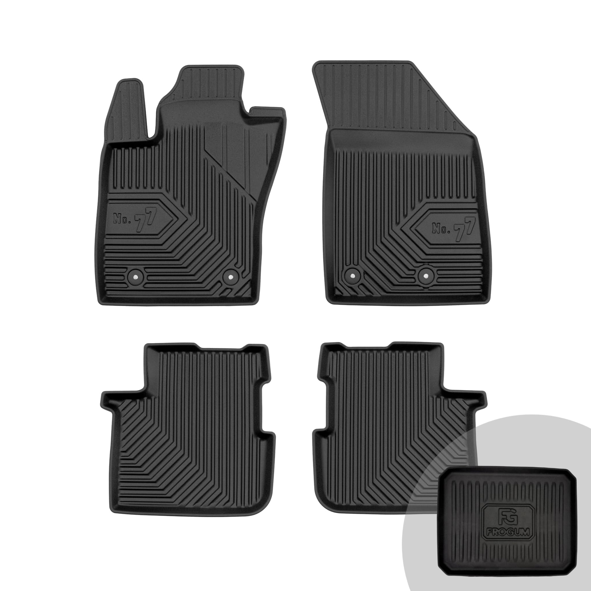 FROGUM No.77 Alfombrillas para Coche Alfombras para Fiat Tipo Desde 2015 | Borde Alto | para Todo el año | Tamaño