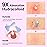 Sosky Hologram Pimple Patches for Face, Hydrocolloid Acne Patches with Salicylic Acid, Cute Star Zit Stickers,Colorful Blemish Covers,48 Count Pink Heart Flower