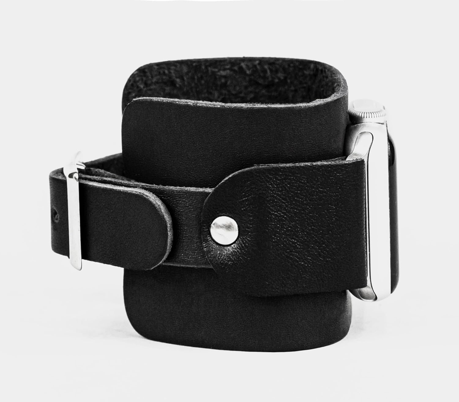 wide Leather cuff band compatible with Apple watch 38mm 40mm 41mm 42mm 44mm 45mm 46mm 49mm, Handmade UA 1235