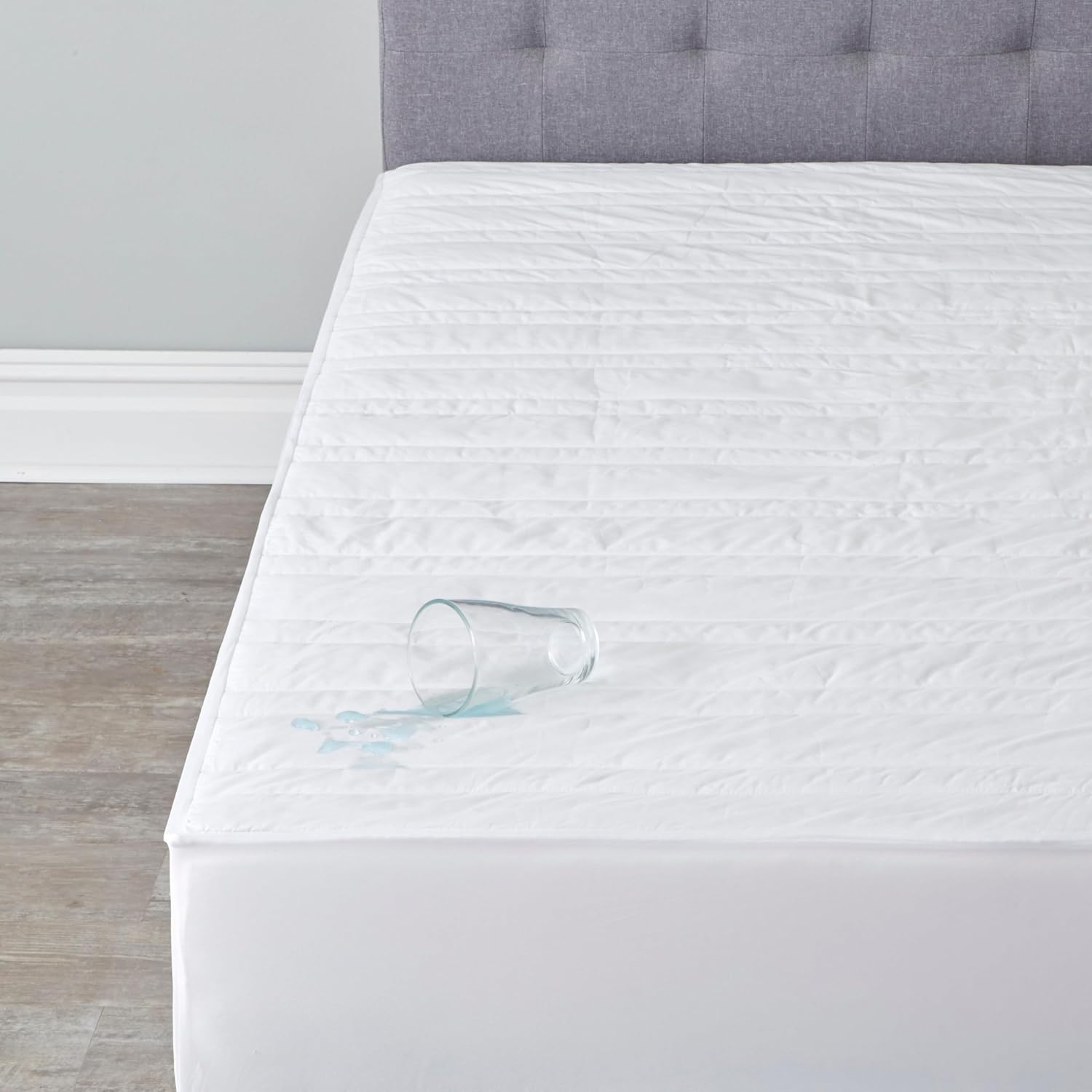 BrylaneHome Dual-Sided Waterproof Quilted Mattress Pad - Twin, White
