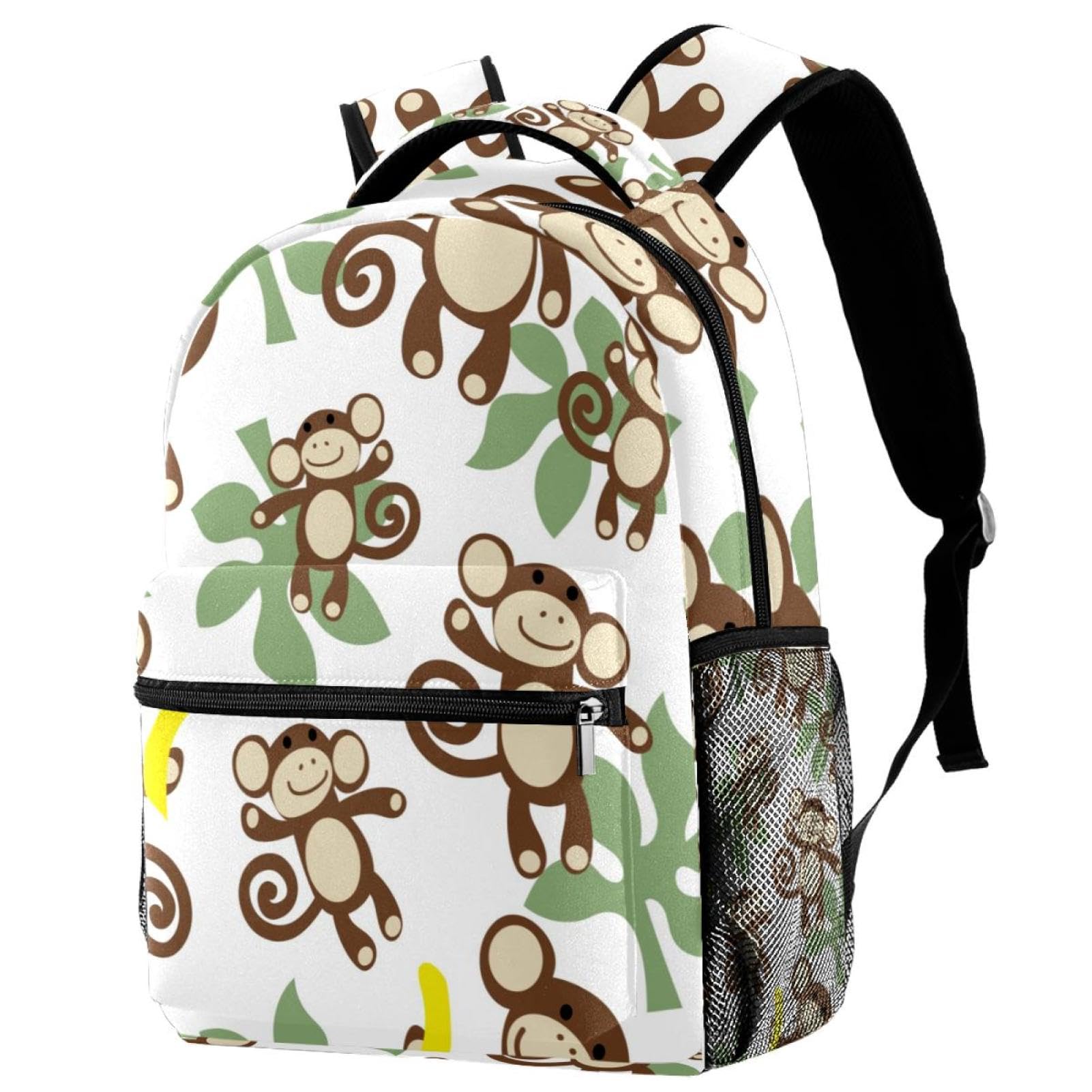 Sac de voyage décontracté ergonomique à motif singe avec grands compartiments - 2
