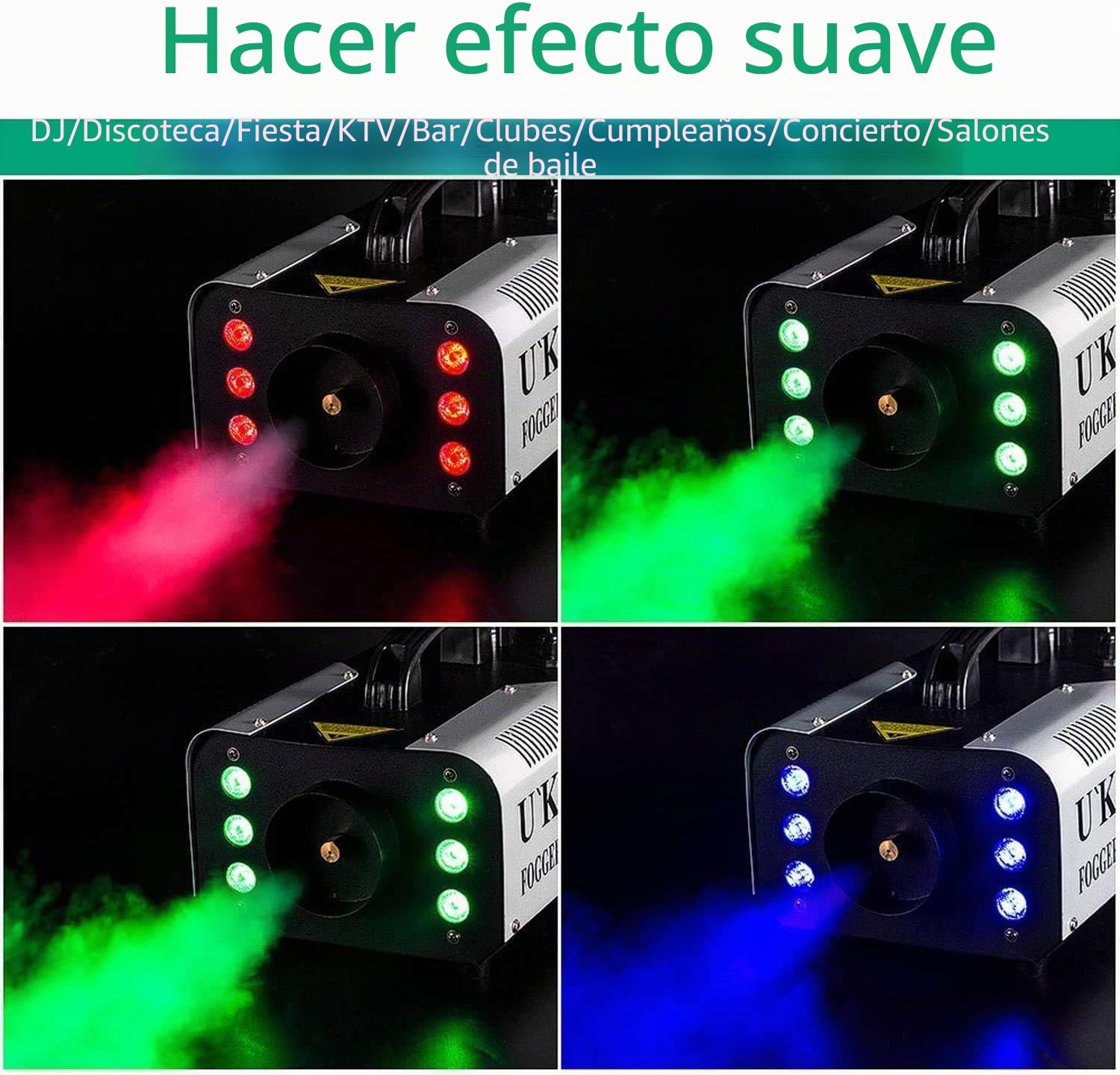 MORFIT - Máquina de humo led de 1200 W, 5600 CFM, luces led con 6 niveles, con protección de seguridad y mando a distancia, para fiestas, bodas, Navidad, Halloween, inventario alemán