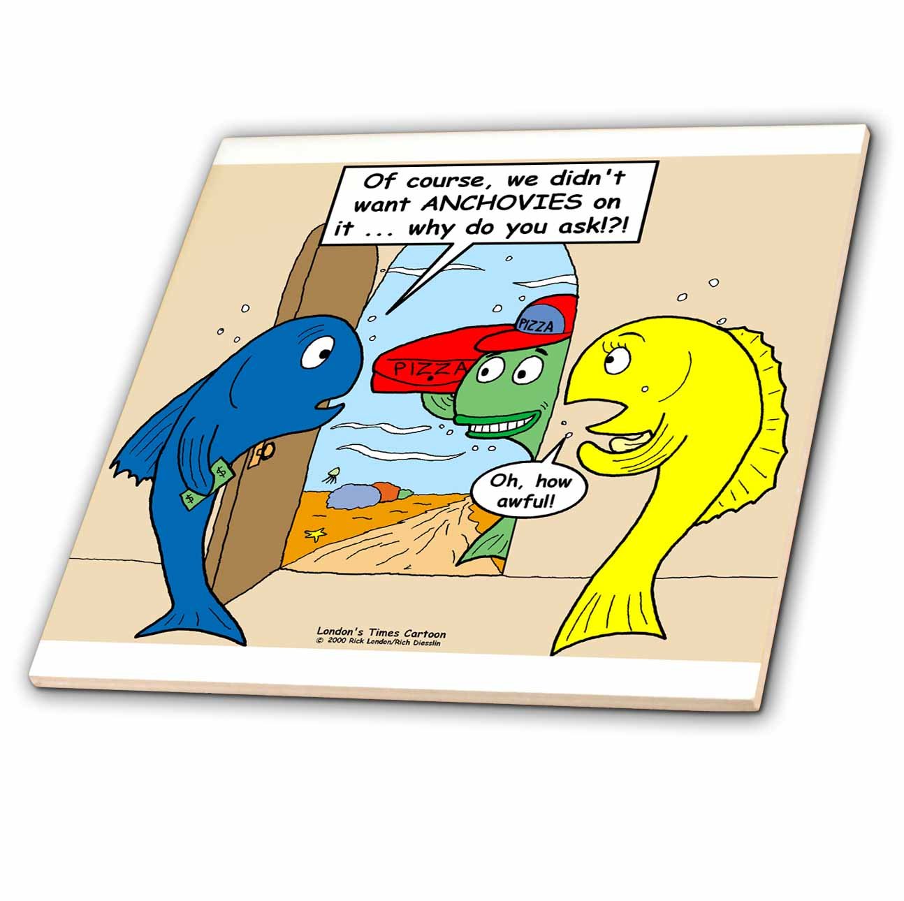Poisson commande pizza cadeau céramique pendaison crémaillère humour 20cm